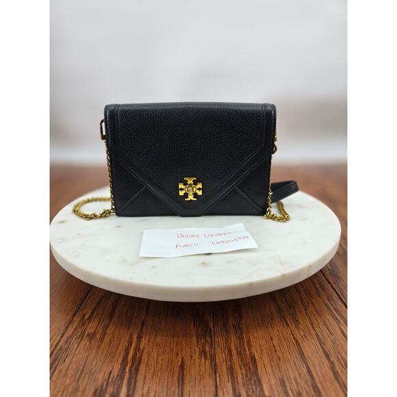 Tory Burch kira Leather Envelope Clutch Chain Crossbody